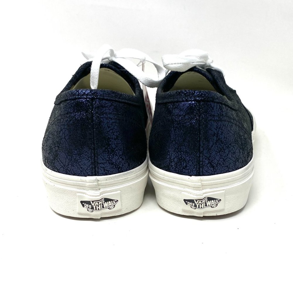 💖MEGA SALE💖Vans Authentic  Womens    Skate Blue Cracked Leather VN0A5HZS9FK - Picture 6 of 11